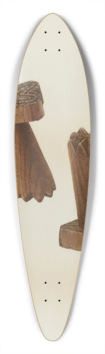 Archie Thompson - Pa. German Treen Double Butter Stamp 39.3 inch art pintail longboard deck