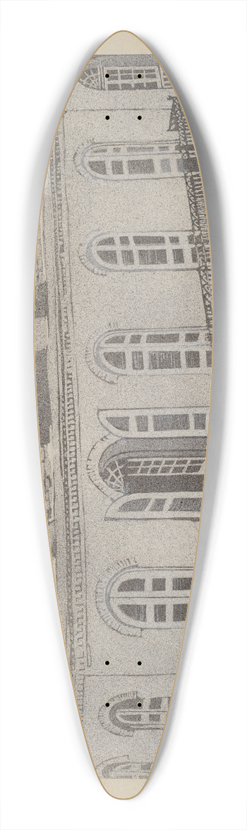 Arelia Arbo - Wrought Iron Balcony Rail 39.3 inch art pintail longboard deck