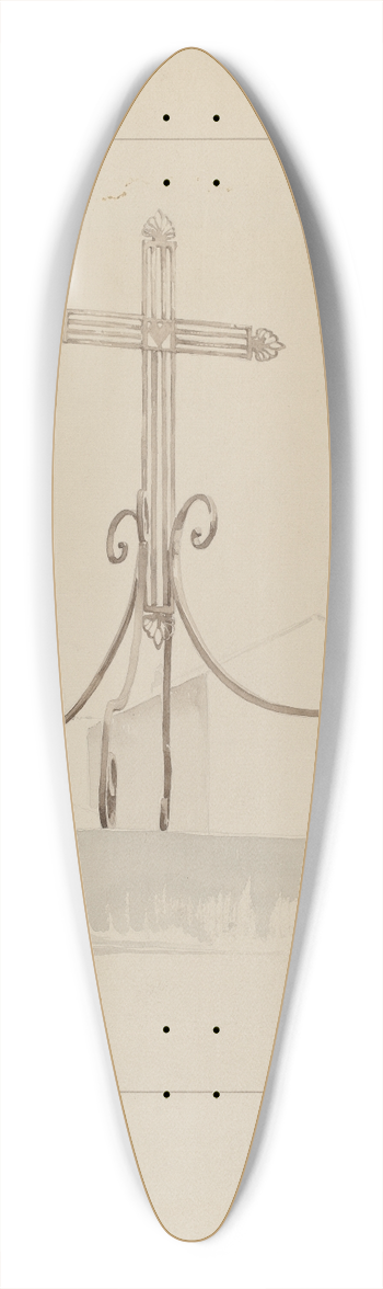 Arelia Arbo - Wrought Iron Cross 39.3 inch art pintail longboard deck