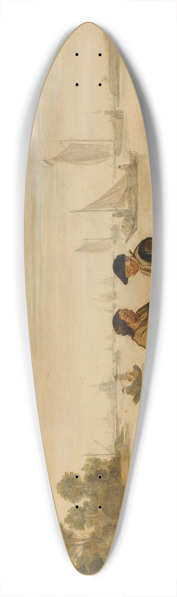 Arent Arentsz. Cabel - Rivierlandschap met handlezende vrouwen 39.3 inch art pintail longboard deck