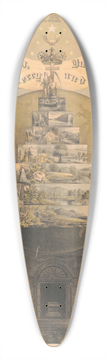 Armor Litho. Co. - Temple of Life 39.3 inch art pintail longboard deck