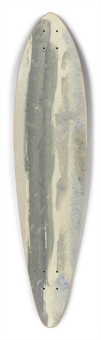 Arno Knig - Surge during rain 39.3 inch art pintail longboard deck