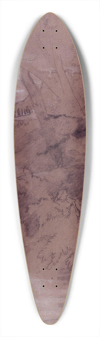 Arnold Bcklin - Gods of Greece 39.3 inch art pintail longboard deck
