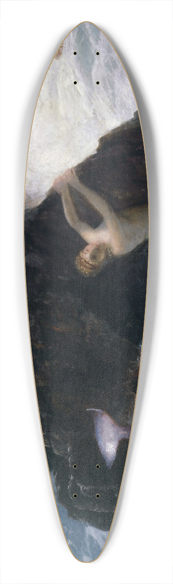 Arnold Bcklin - Play of the Nereides 39.3 inch art pintail longboard deck
