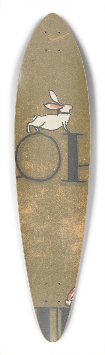 Arnold Nechansky - Happy Easter! (Frohe Ostern!) 39.3 inch art pintail longboard deck