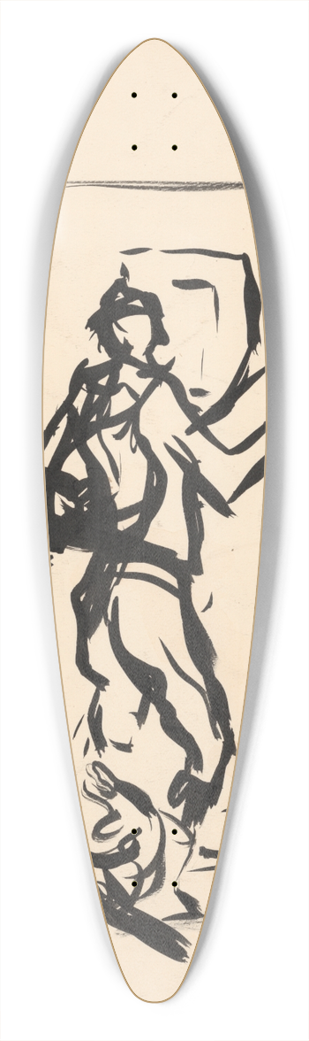 Arnold Peter Weisz-Kubnan - Leaving for a Hunt 39.3 inch art pintail longboard deck