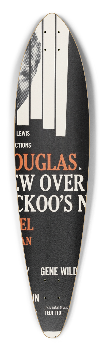 Artcraft Lithograph - One flew over the cuckoos nest 39.3 inch art pintail longboard deck