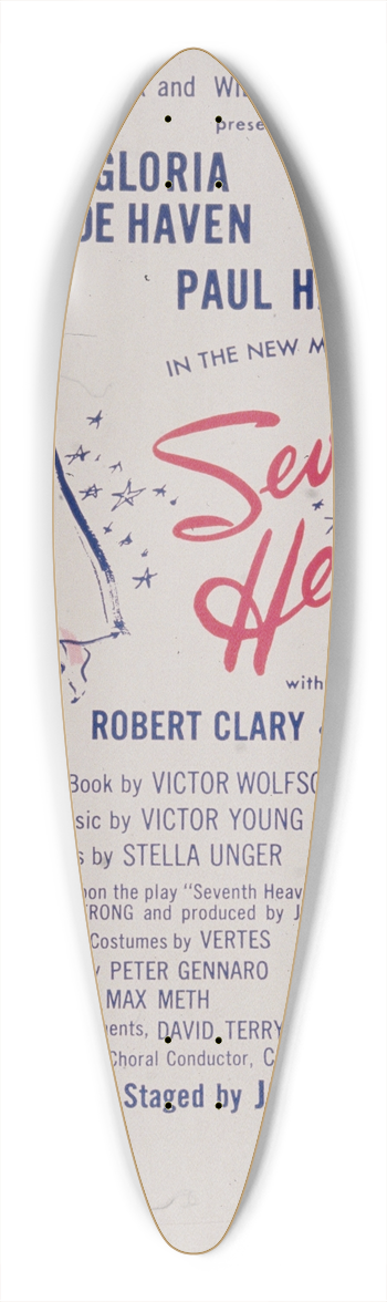 Artcraft Lithograph - Seventh Heaven 39.3 inch art pintail longboard deck