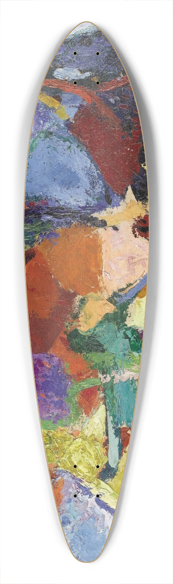 Arthur Beecher Carles - Untitled 39.3 inch art pintail longboard deck