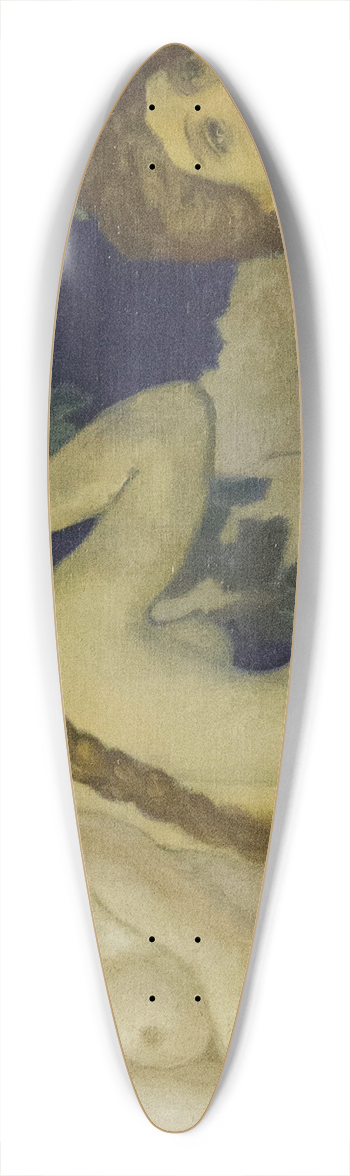 Arthur Bowen Davies - Clasp of Gold 39.3 inch art pintail longboard deck