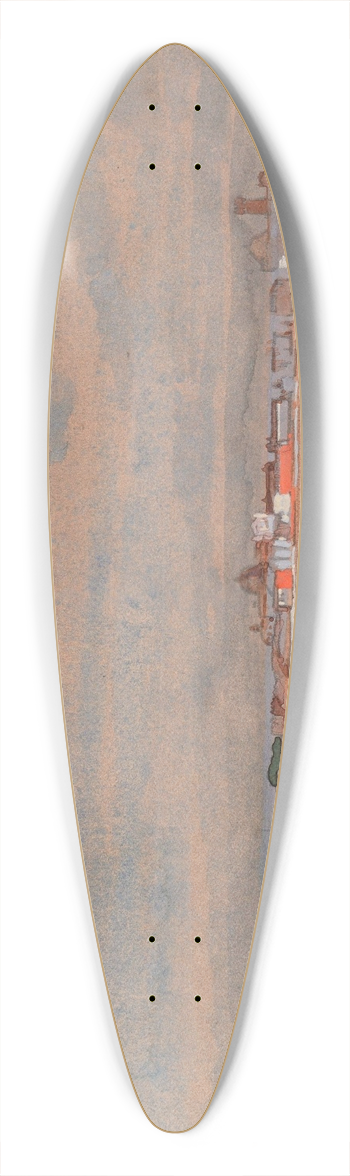 Arthur Bowen Davies - Gondolas 39.3 inch art pintail longboard deck