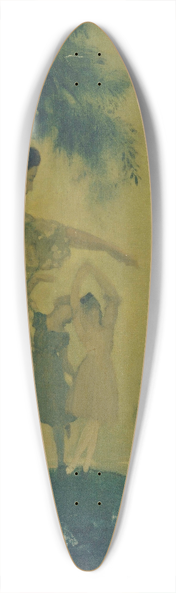 Arthur Bowen Davies - The Dancers 39.3 inch art pintail longboard deck