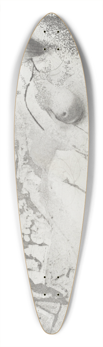 Arthur Bowen Davies - Torment 39.3 inch art pintail longboard deck