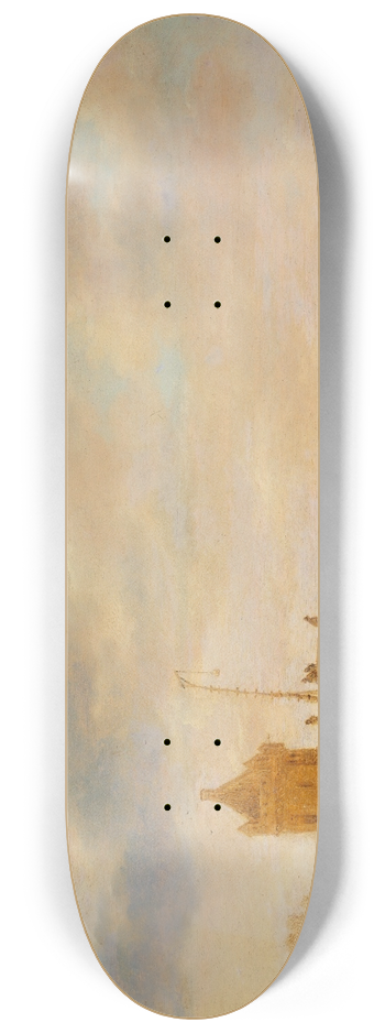 Jan van Goyen - River View with Sentry Post 8.25 inch art skate deck
