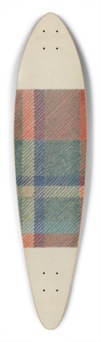 Arthur G. Merkley - Plaid Woolen Blanket 39.3 inch art pintail longboard deck