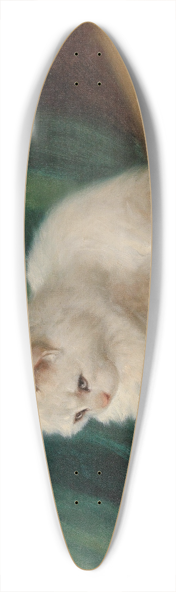 Arthur Heyer - Cat with Ladybird 39.3 inch art pintail longboard deck