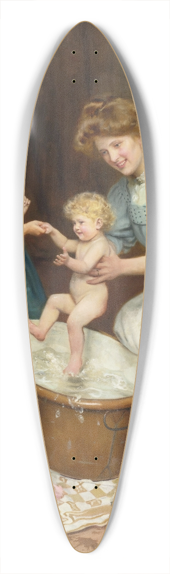 Arthur John Elsley - Babys Bath Time 39.3 inch art pintail longboard deck