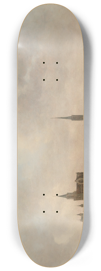 Jan van Goyen - View of Emmerich 8.25 inch art skate deck