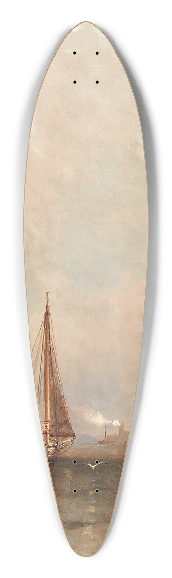 Arthur Quartley - On the Hudson 39.3 inch art pintail longboard deck