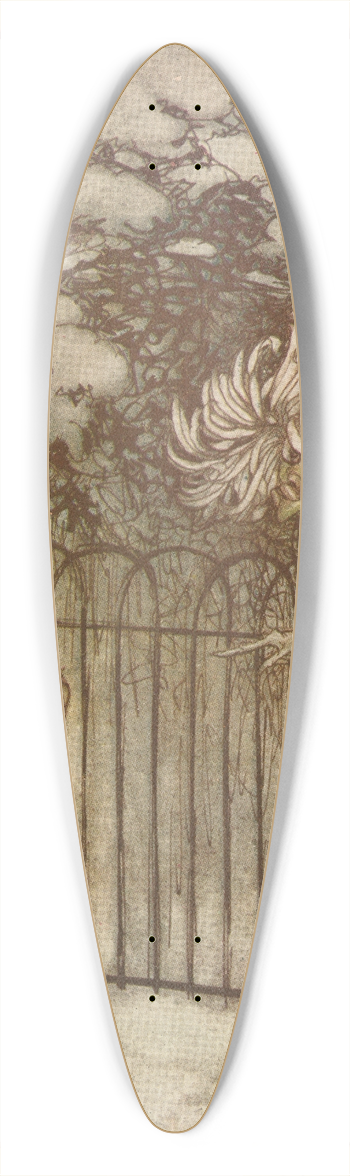 Arthur Rackham - A chrysanthemum heard her, and said pointedly, Hoity-toity, what is this 39.3 inch art pintail longboard deck
