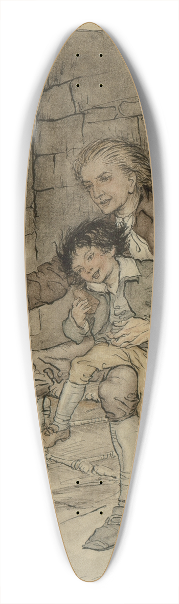 Arthur Rackham - He Gave Each a Large Piece of Gingerbread 39.3 inch art pintail longboard deck
