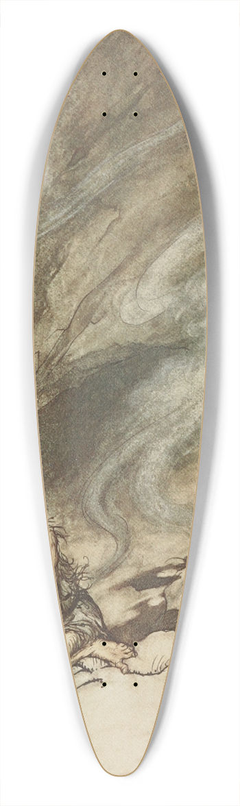 Arthur Rackham - Mime writhes under the lashes he receives 39.3 inch art pintail longboard deck