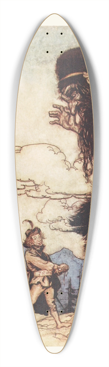 Arthur Rackham - Pulling the piece of soft cheese out of his pocket, he squeezed it till the moisture ran out 39.3 inch art pintail longboard deck