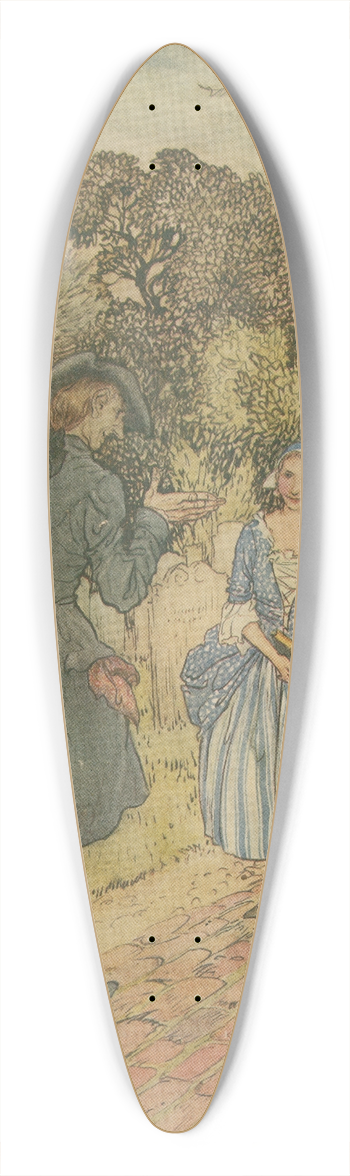 Arthur Rackham - Reciting for their amusement all the epitaphs on the tombstones 39.3 inch art pintail longboard deck