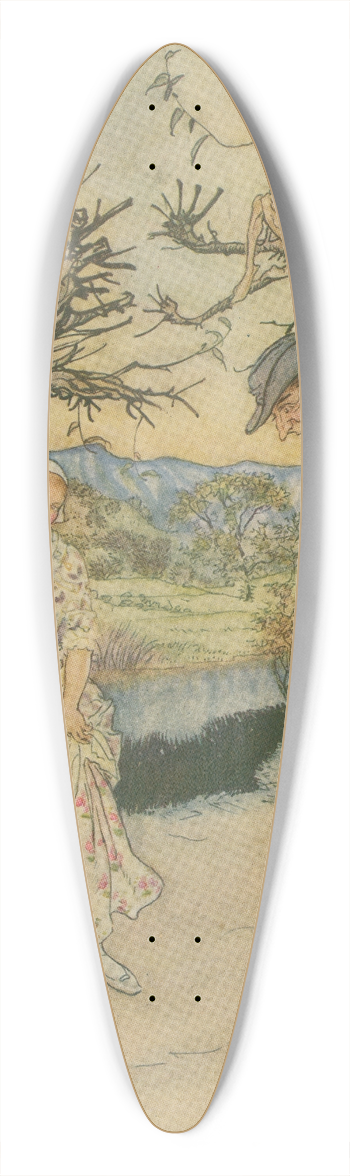 Arthur Rackham - Sauntering along in the twilight 39.3 inch art pintail longboard deck