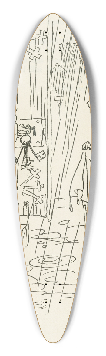 Arthur Rackham - The princess and the pea 39.3 inch art pintail longboard deck