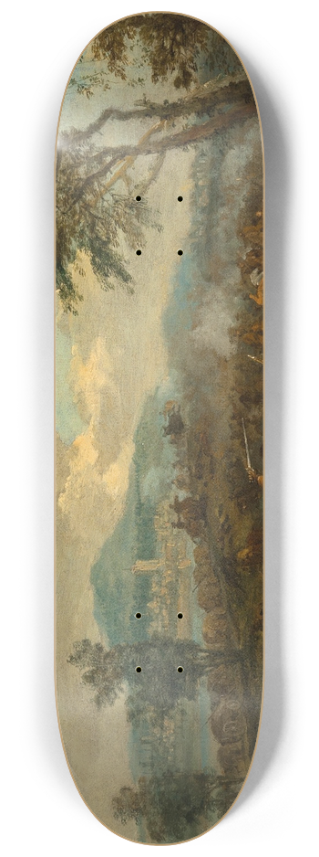 Jan van Huchtenburg - A cavalry skirmish 8.25 inch art skate deck