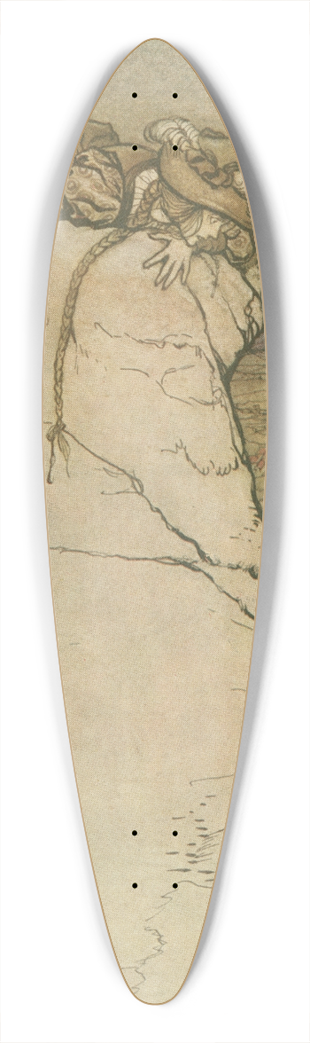 Arthur Rackham - What, indeed, could she do 39.3 inch art pintail longboard deck