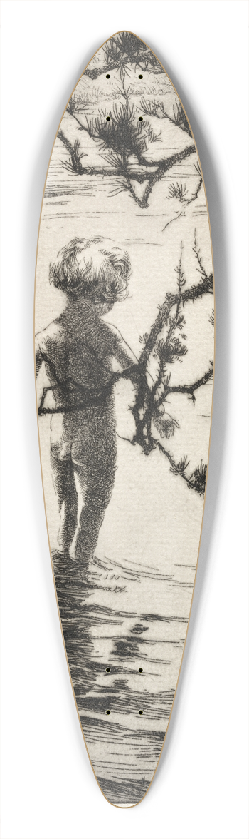 Arthur William Heintzelman - Sultry Afternoon 39.3 inch art pintail longboard deck