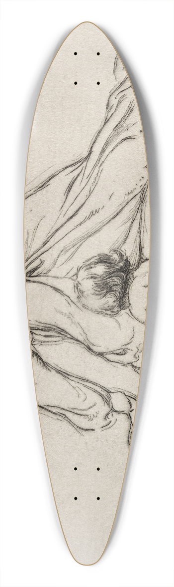 Arthur William Heintzelman - The Sun Bath 39.3 inch art pintail longboard deck