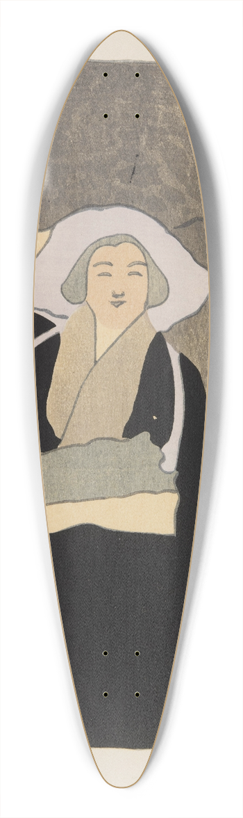 Asai Ch - Mokugo zuansh Pl.02 39.3 inch art pintail longboard deck