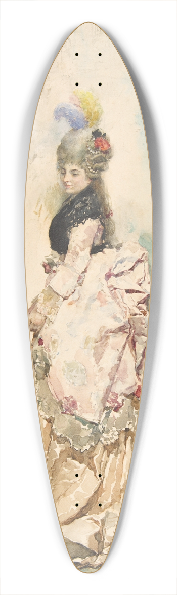 Attilio Simonetti - The Rendezvous 39.3 inch art pintail longboard deck