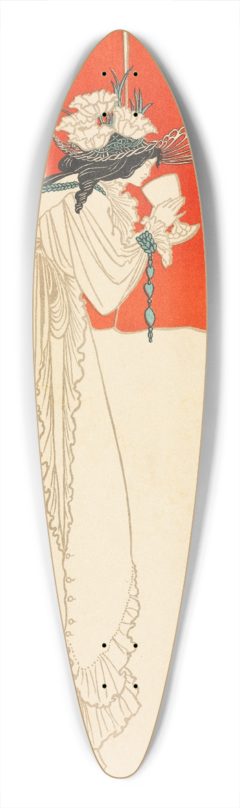 Aubrey Vincent Beardsley - Isolde 39.3 inch art pintail longboard deck