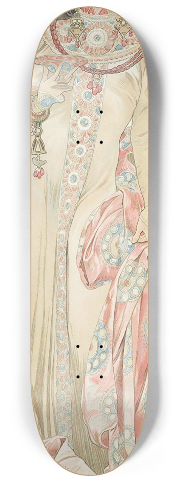 Alphonse Mucha - MOT & CHANDON; DRY IMPERIAL 8.25 inch art skate deck