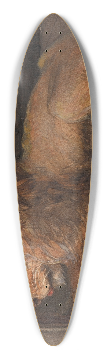 Auguste Alleb - Lion in Artis, Amsterdam 39.3 inch art pintail longboard deck