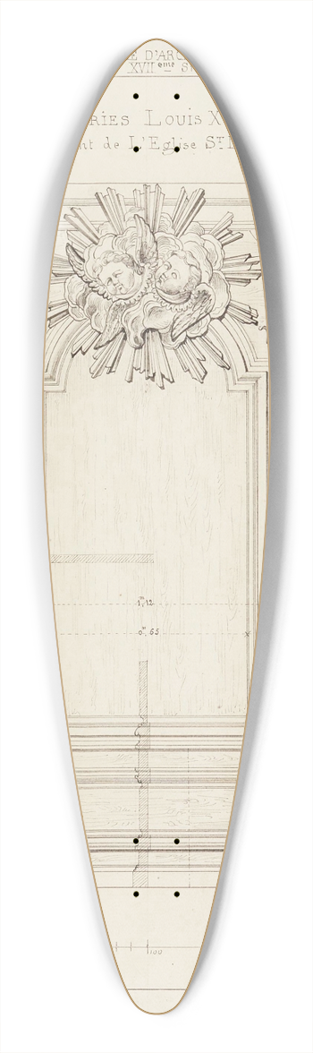 Auguste Breton - Boiseries Louis XV provenant de lglise Saint-Leu, dtails darchitecture 39.3 inch art pintail longboard deck