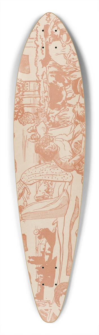 Auguste Louis Lepre - Bucolique Moderne 1 39.3 inch art pintail longboard deck