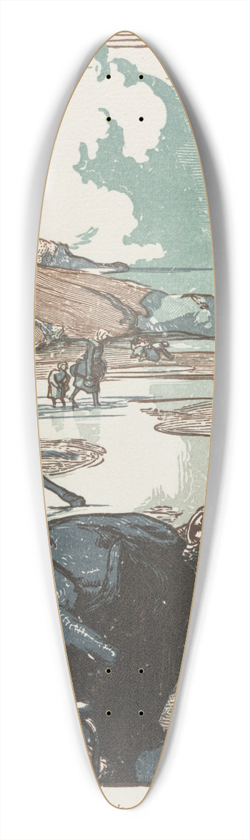 Auguste Louis Lepre - Les Pcheuses de Pignons, Saint-Jean-de-Mont 39.3 inch art pintail longboard deck