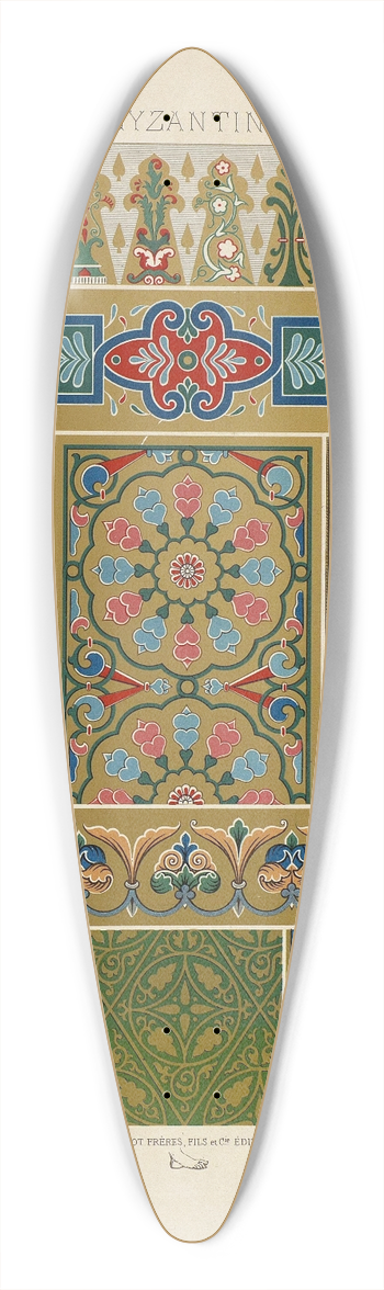 Auguste Racinet - Byzantin 4 39.3 inch art pintail longboard deck
