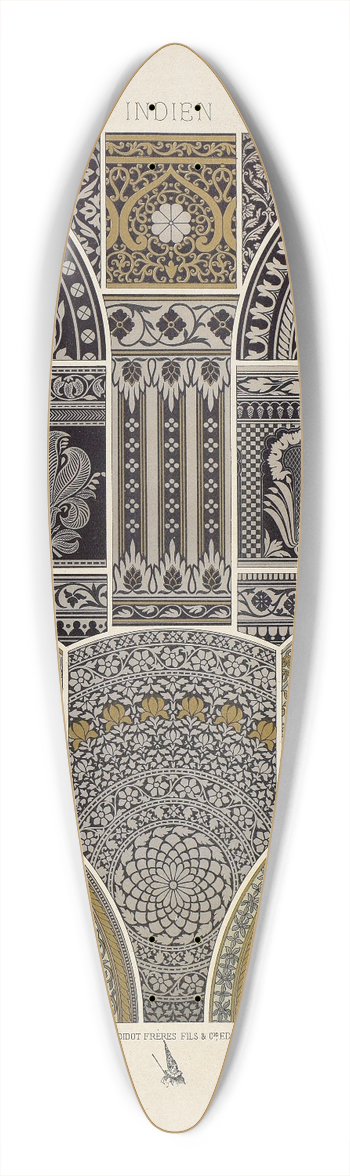 Auguste Racinet - Indien 39.3 inch art pintail longboard deck