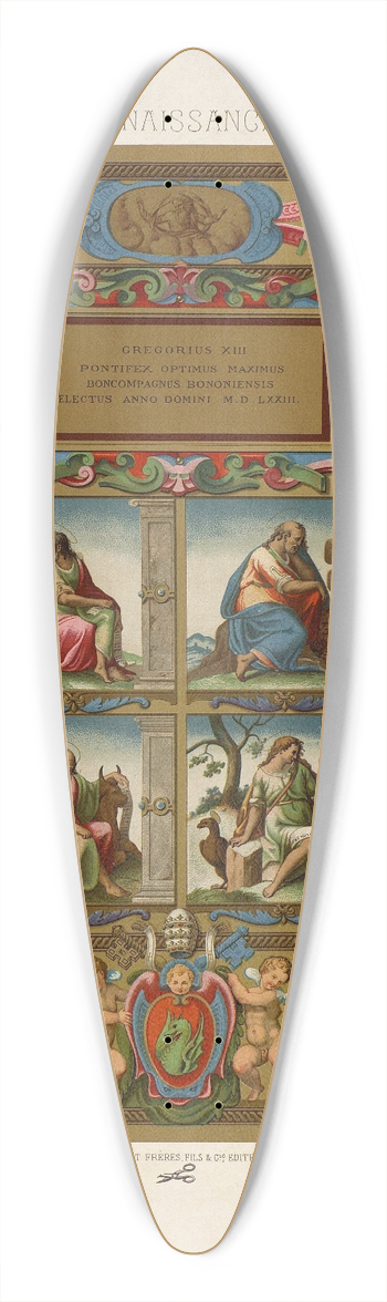 Auguste Racinet - Renaissance 11 39.3 inch art pintail longboard deck