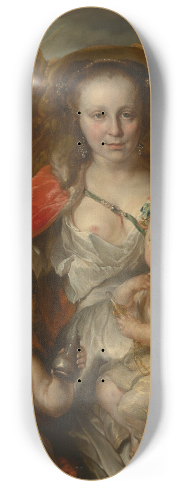 Jan van Noordt - Portrait of a mother as Charity and three children 8.25 inch art skate deck