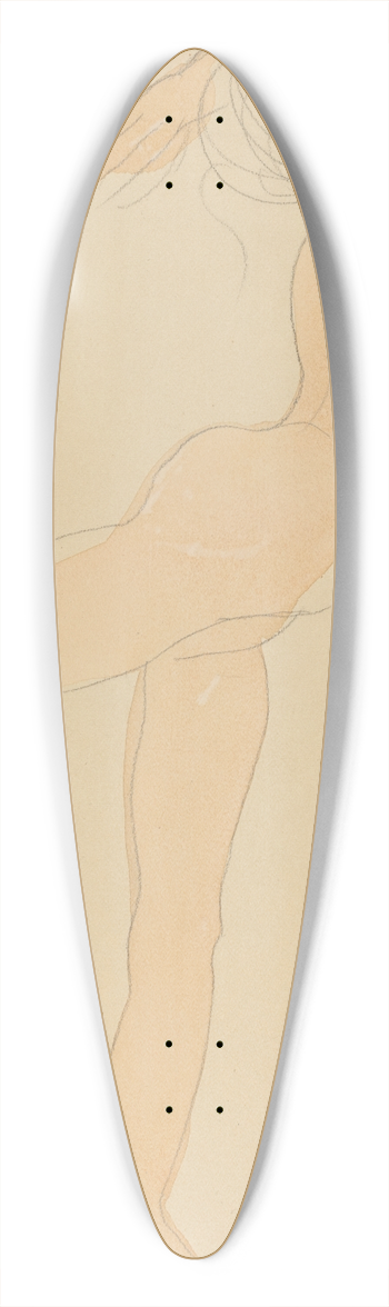 Auguste Rodin - Dancing Figure 39.3 inch art pintail longboard deck