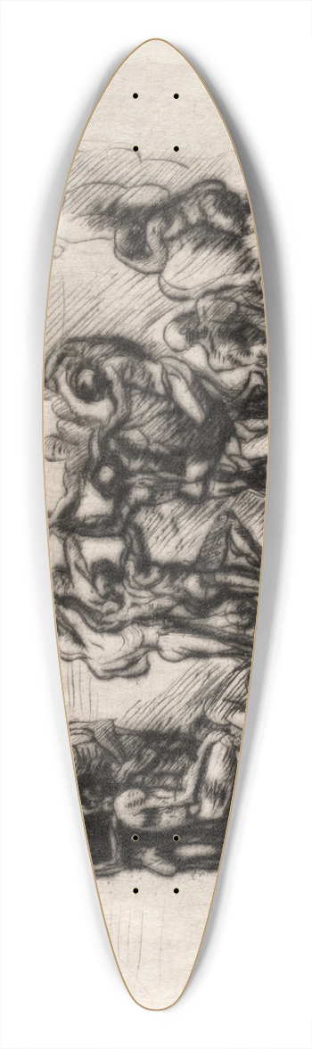 Auguste Rodin - La Ronde 39.3 inch art pintail longboard deck