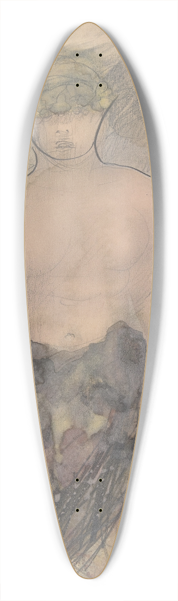 Auguste Rodin - Nero 39.3 inch art pintail longboard deck