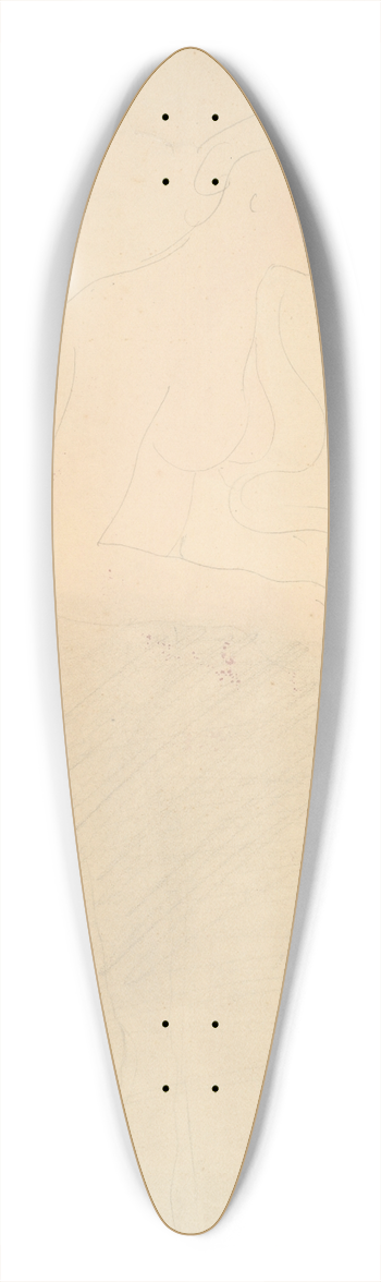 Auguste Rodin - Nude Standing, RightProfile 39.3 inch art pintail longboard deck